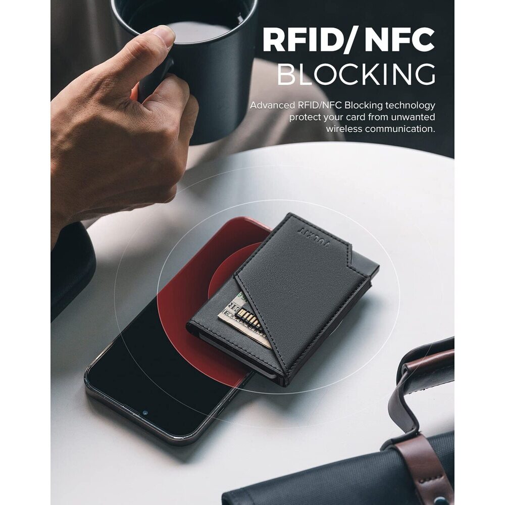 9221 Pop up Card Wallet RFID Blocking Slim Aluminum Metal Bank Card Holder - Picture 4 of 7